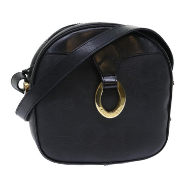 Christian Dior Trotter Canvas Shoulder Bag Black Auth am4872