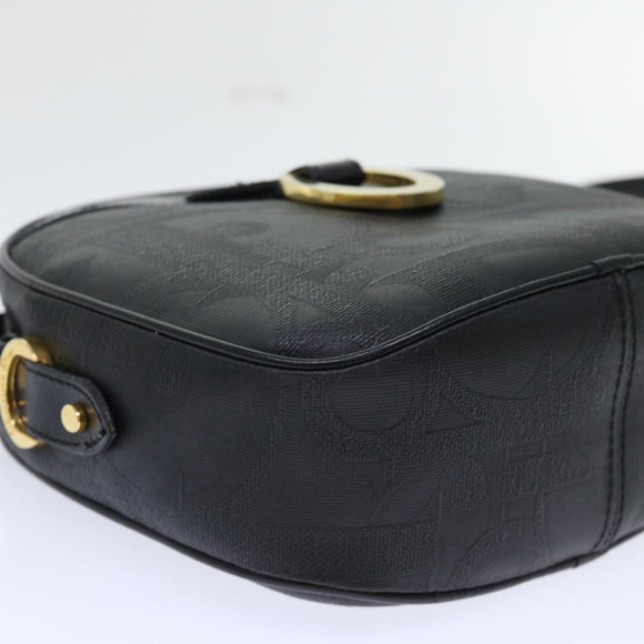 Christian Dior Trotter Canvas Shoulder Bag Black Auth am4872