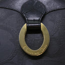 Christian Dior Trotter Canvas Shoulder Bag Black Auth am4872-9