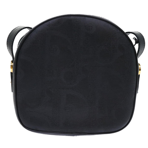 Christian Dior Trotter Canvas Shoulder Bag Black Auth am4872