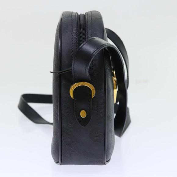 Christian Dior Trotter Canvas Shoulder Bag Black Auth am4872
