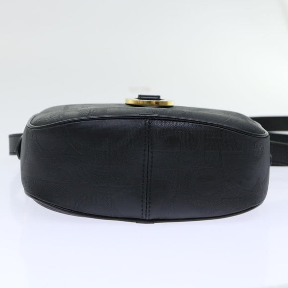 Christian Dior Trotter Canvas Shoulder Bag Black Auth am4872