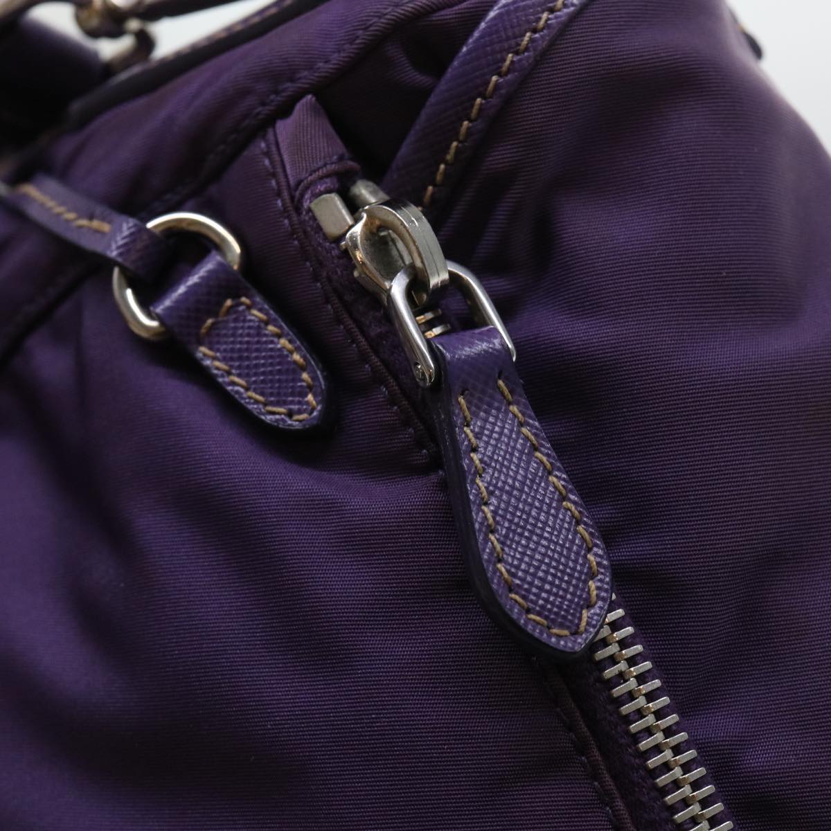 PRADA Shoulder Bag Nylon Purple Auth am4875