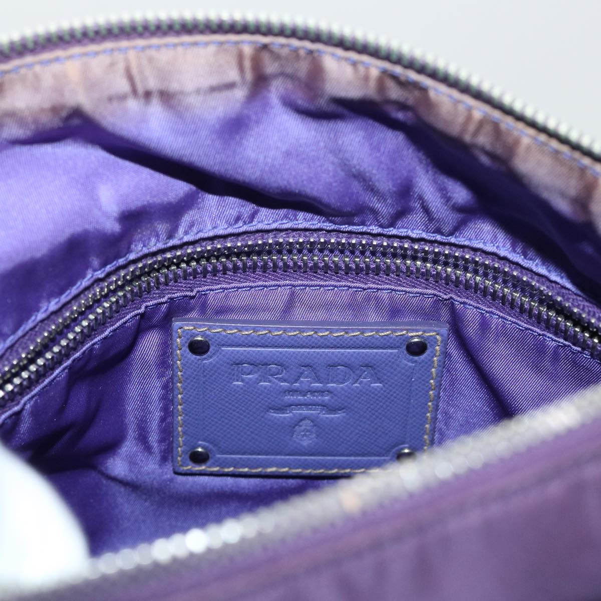 PRADA Shoulder Bag Nylon Purple Auth am4875