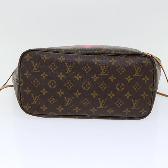 LOUIS VUITTON Monogram V line Neverfull MM Tote Bag Roze M41602 LV Auth am4905