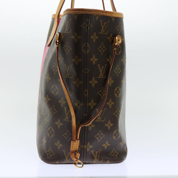 LOUIS VUITTON Monogram V line Neverfull MM Tote Bag Roze M41602 LV Auth am4905