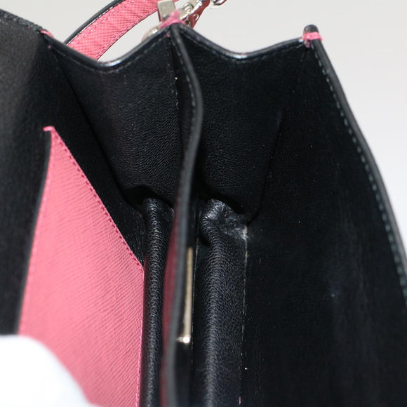 PRADA Mini Handtas Safiano leer 2-weg Roze Auth am4942V