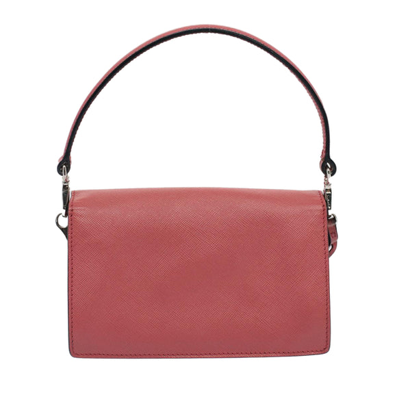 PRADA Mini Hand Bag Safiano leather 2way Pink Auth am4942V