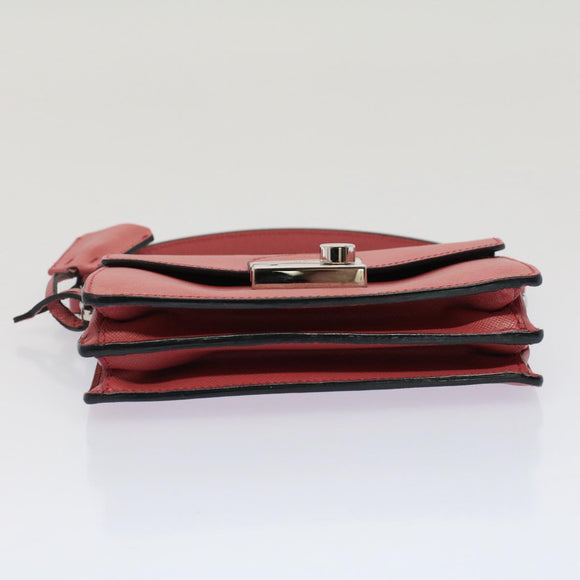 PRADA Mini Handtas Safiano leer 2-weg Roze Auth am4942V