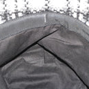 CHANEL COCO Mark Hat Wool S White Black CC Auth am4943-10