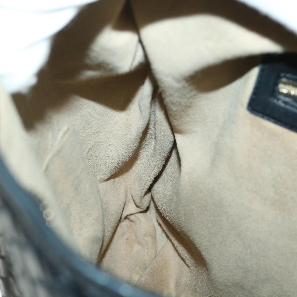 BOTTEGA VENETA INTRECCIATO Hobo Shoulder Bag Leather Black Auth am5037