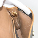 Christian Dior Honeycomb Canvas Shoulder Bag PVC Leather Black Auth am5058-20