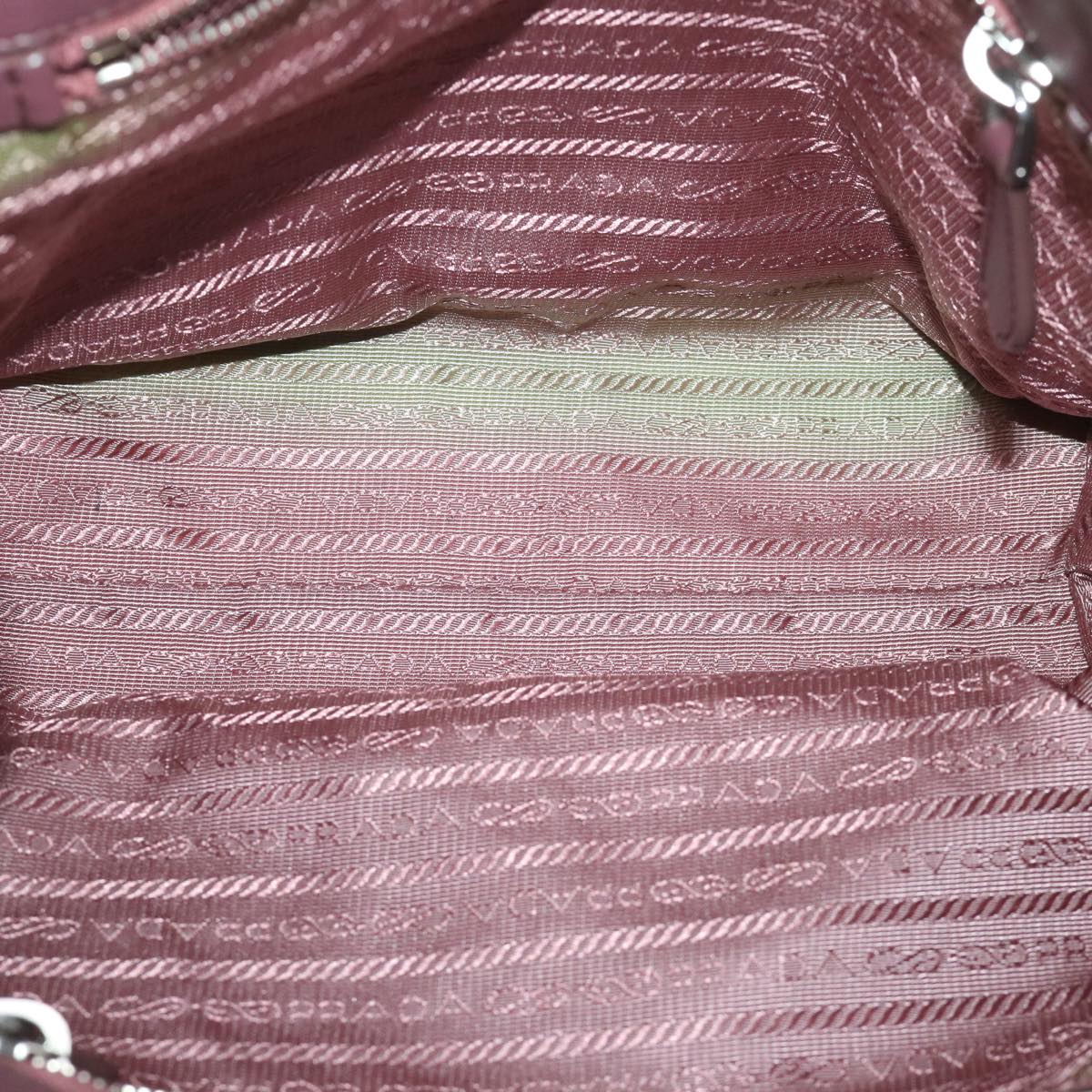 PRADA Hand Bag Nylon Pink Auth am5092