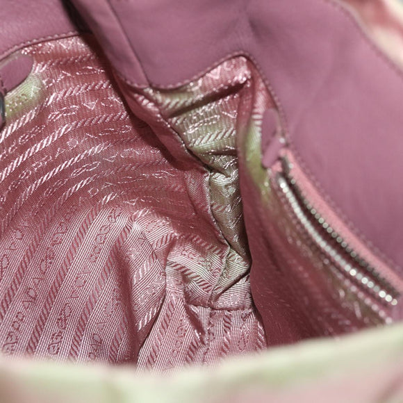 PRADA Hand Bag Nylon Pink Auth am5092