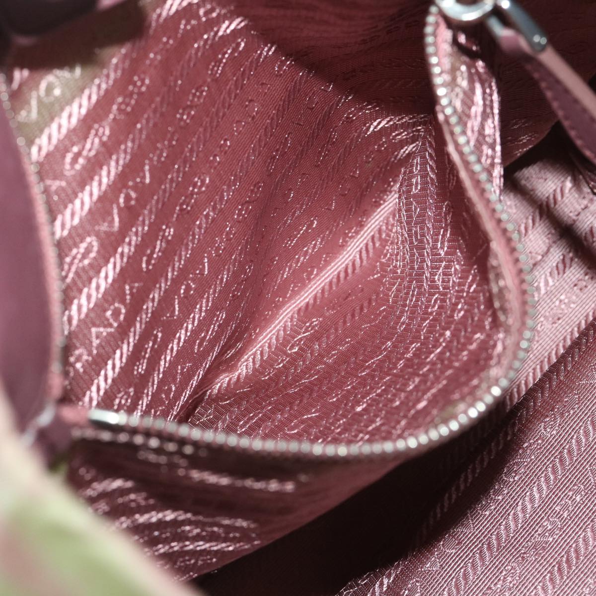 PRADA Hand Bag Nylon Pink Auth am5092