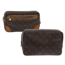 LOUIS VUITTON Monogram Clutch Bag 2 Set LV Auth am5127-1