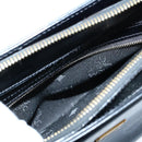 MCM Vicetos Logogram Shoulder Bag PVC Leather Black Auth am5162-20