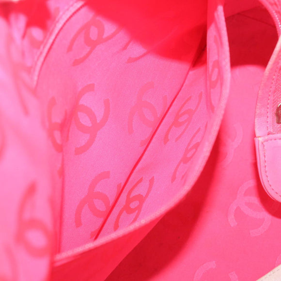 CHANEL Cambon Line Tote Bag Leather White CC Auth am5180