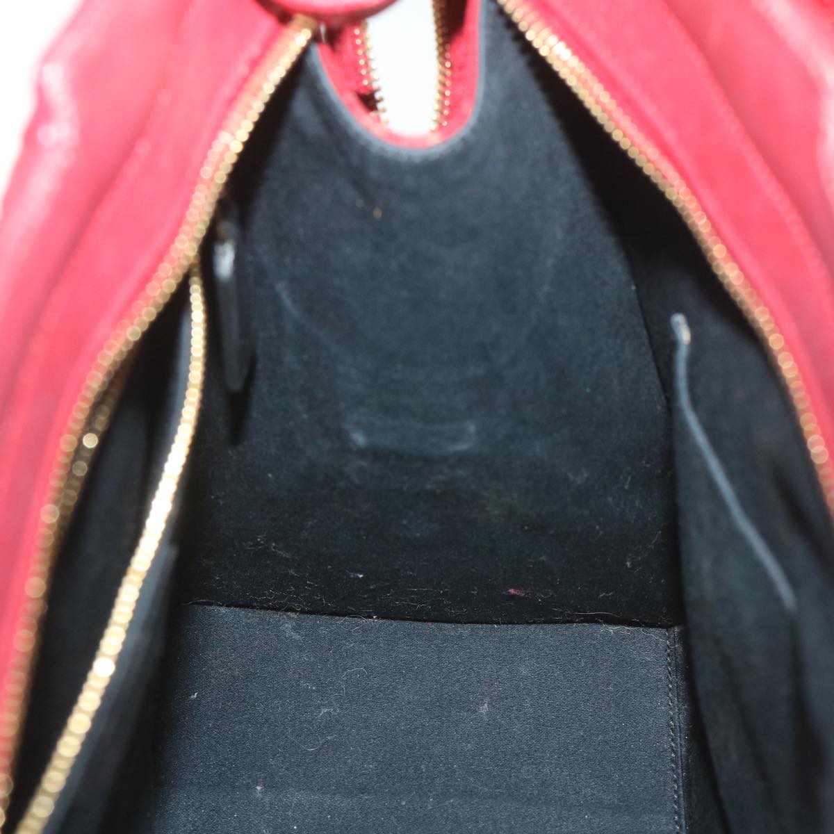 SAINT LAURENT Petit Kabas Hand Bag Leather 2way Red 311346 Auth am5195
