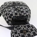 BALENCIAGA Traveler Backpack Nylon Black White 340139 Auth am5199-21