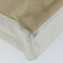 HERMES Fourre Tout MM Hand Bag Canvas Leather Beige Auth am5201-15