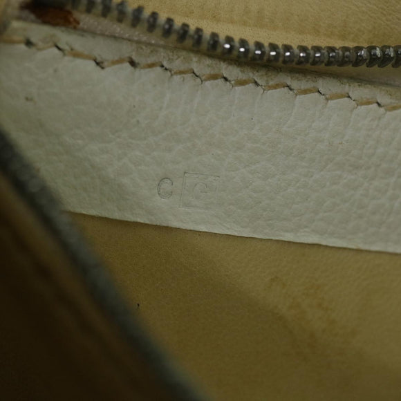 HERMES Fourre Tout MM Hand Bag Canvas Leather Beige Auth am5201