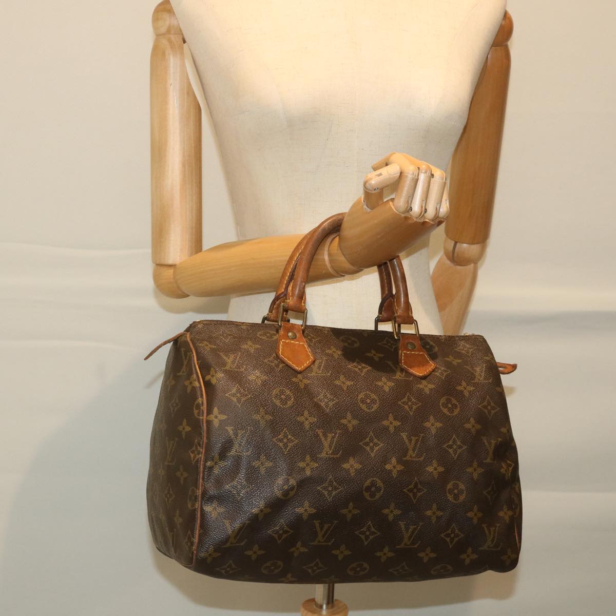 LOUIS VUITTON Monogram Speedy 30 Hand Bag M41526 LV Auth am5214