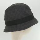 GUCCI GG Canvas Hat L Size Gray Auth am5225-4