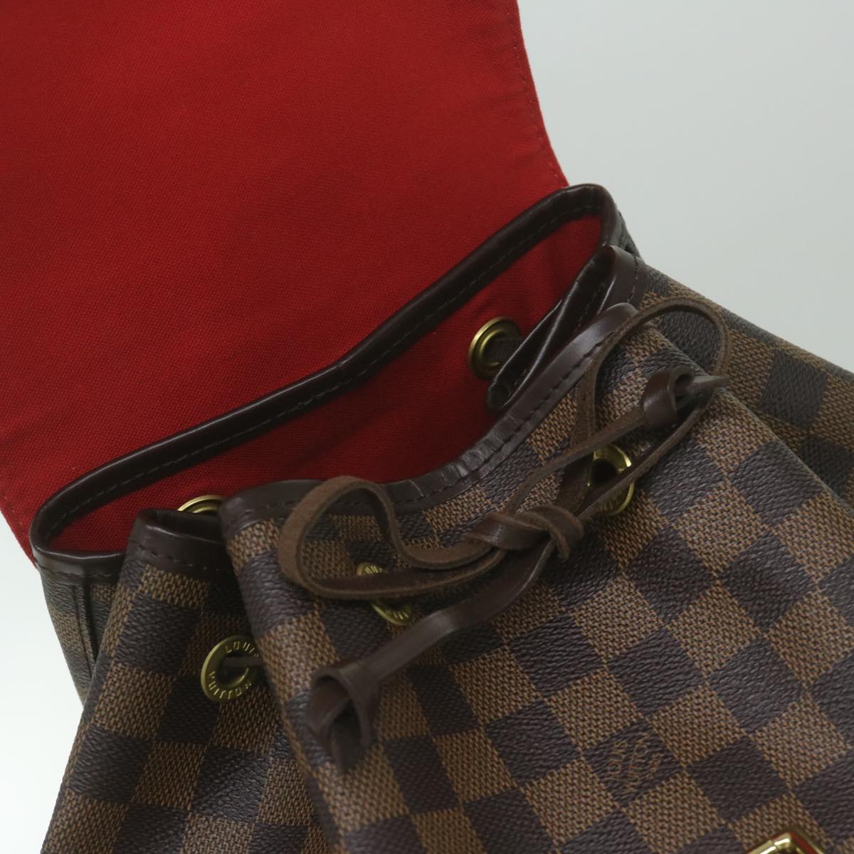 cherry louis vuitton backpack LOUIS VUITTON Damier Ebene Montsouris GM Backpack N51139 LV Auth am529