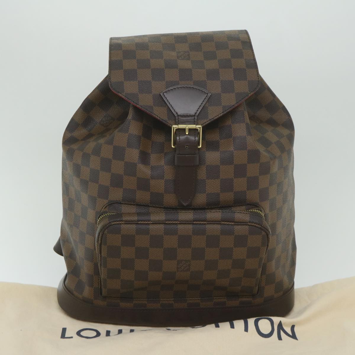 LOUIS VUITTON Damier Ebene Montsouris GM Backpack N51139 LV Auth am5291A