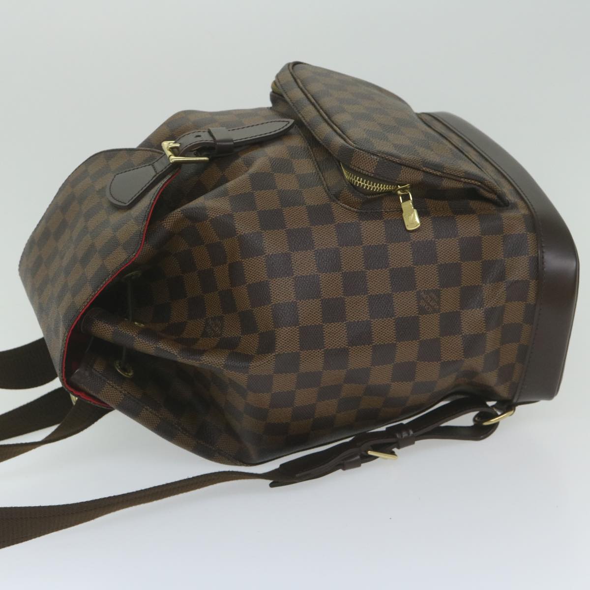 LOUIS VUITTON Damier Ebene Montsouris GM Backpack N51139 LV  display picture 3