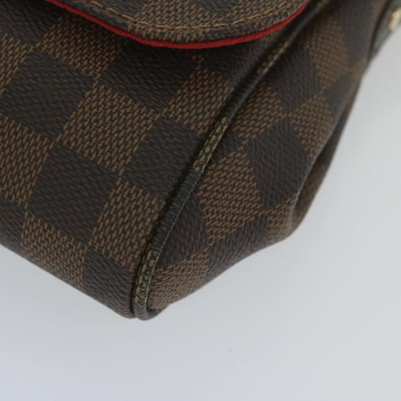 LOUIS VUITTON Damier Ebene Favorit MM Shoulder Bag 2way M41129 LV Auth am5292V