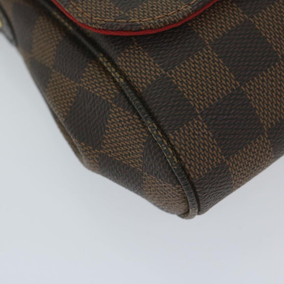 LOUIS VUITTON Damier Ebene Favorit MM Shoulder Bag 2way M41129 LV Auth am5292V