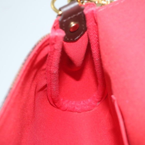 LOUIS VUITTON Damier Ebene Favorit MM Shoulder Bag 2way M41129 LV Auth am5292V