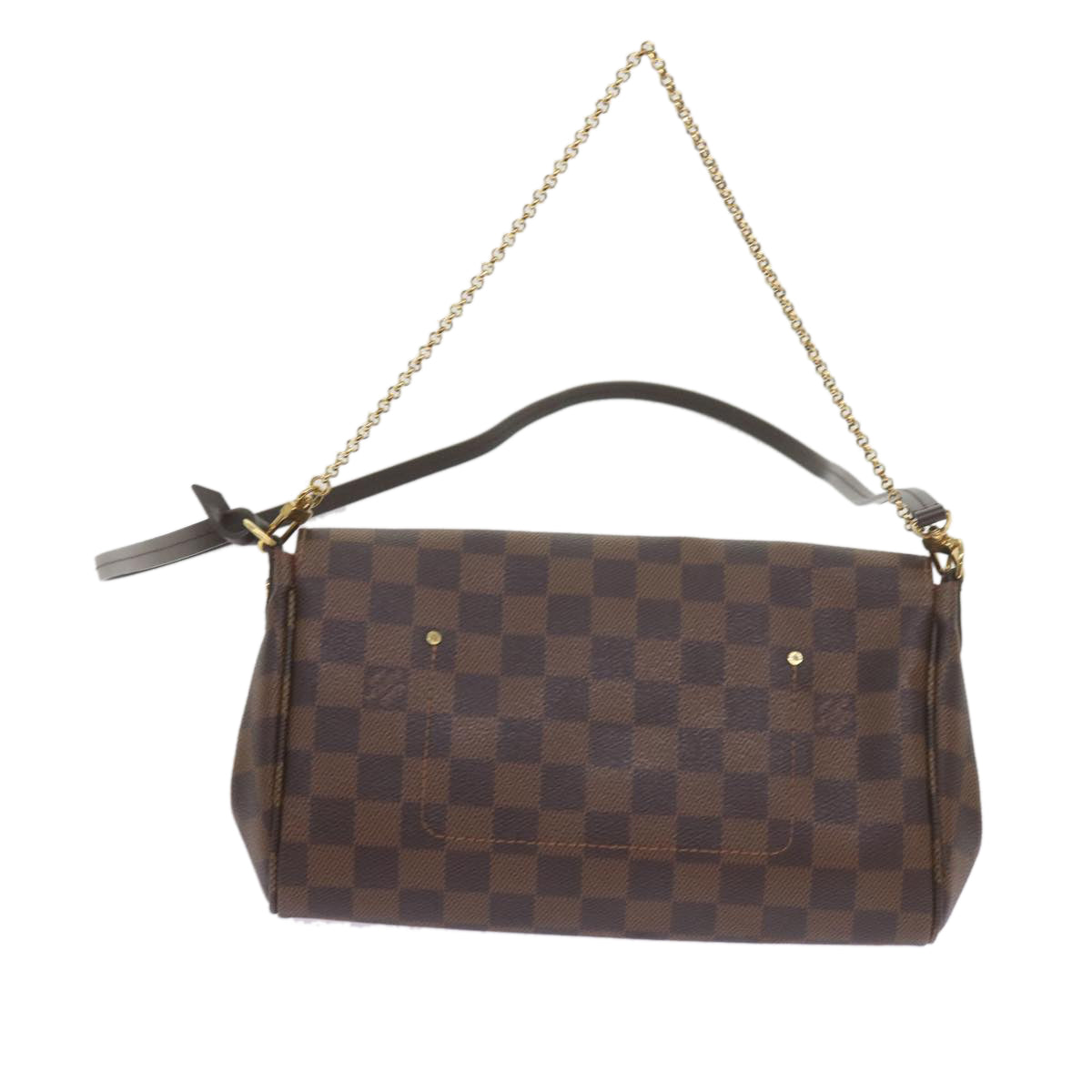 LOUIS VUITTON Damier Ebene Favorit MM Shoulder Bag 2way M41129 LV Auth am5292