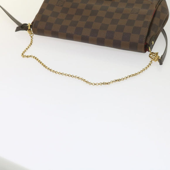 LOUIS VUITTON Damier Ebene Favorit MM Shoulder Bag 2way M41129 LV Auth am5292V