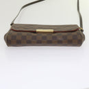 LOUIS VUITTON Damier Ebene Favorit MM Shoulder Bag 2way M41129 LV Auth am5292V-33