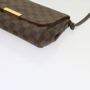 LOUIS VUITTON Damier Ebene Favorit MM Shoulder Bag 2way M41129 LV Auth am5292V-34