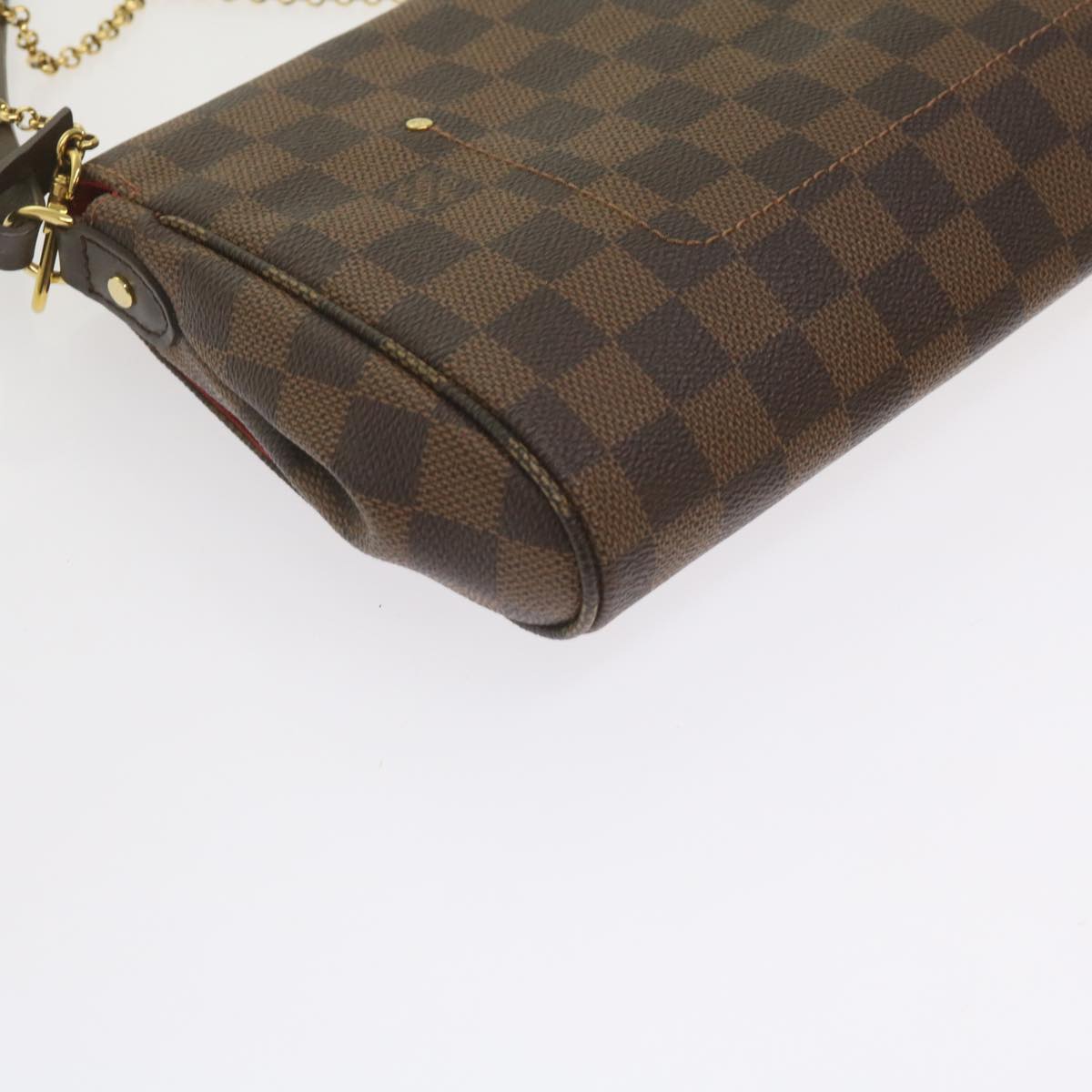 LOUIS VUITTON Damier Ebene Favorit MM Shoulder Bag 2way M41129 LV Auth am5292