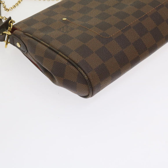 LOUIS VUITTON Damier Ebene Favorit MM Shoulder Bag 2way M41129 LV Auth am5292V