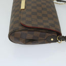 LOUIS VUITTON Damier Ebene Favorit MM Shoulder Bag 2way M41129 LV Auth am5292V-3