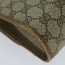 GUCCI GG Supreme Web Sherry Line Clutch Bag Beige Red 89 01 030 Auth am5314-16