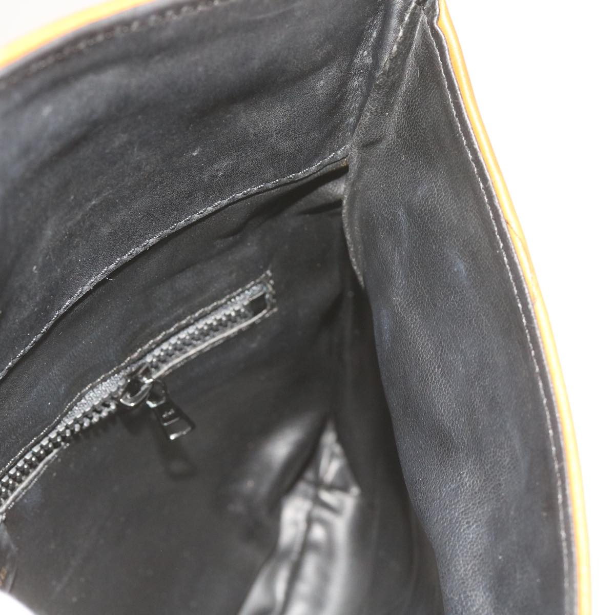 CELINE Shoulder Bag Leather Black Auth am5325