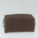 ETRO Pouch Shoulder Bag PVC 2 Set Brown Red Auth am5330-11