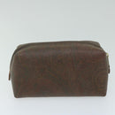 ETRO Pouch Shoulder Bag PVC 2 Set Brown Red Auth am5330-12