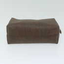 ETRO Pouch Shoulder Bag PVC 2 Set Brown Red Auth am5330-14