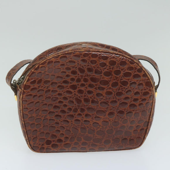 Salvatore Ferragamo Shoulder Bag PVC 2 Set Brown Red Auth am5331