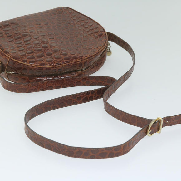 Salvatore Ferragamo Shoulder Bag PVC 2 Set Brown Red Auth am5331