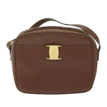 Salvatore Ferragamo Shoulder Bag PVC 2 Set Brown Red Auth am5331 - 0