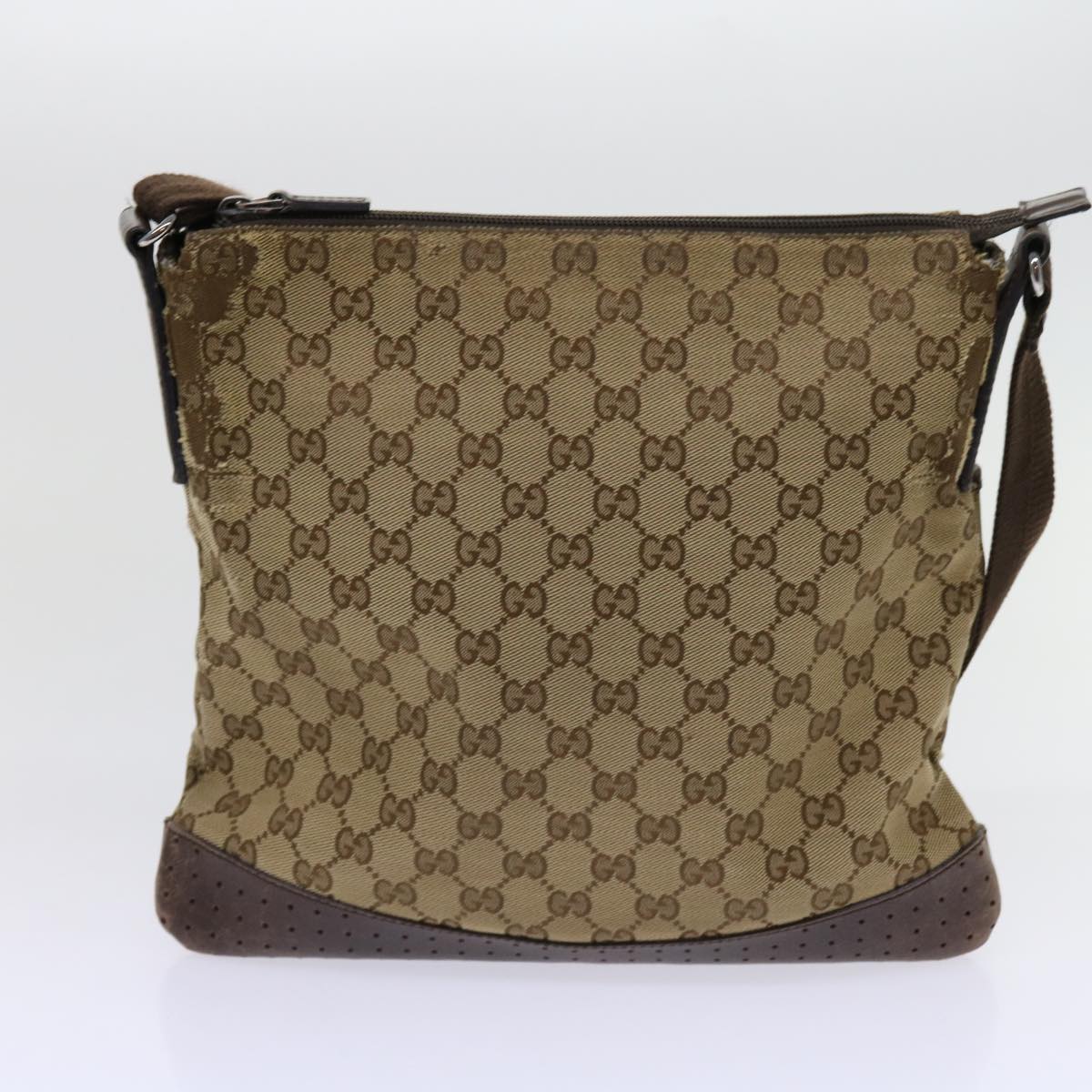 GUCCI GG Canvas Shoulder Bag 2Set Beige Brown Auth am5358